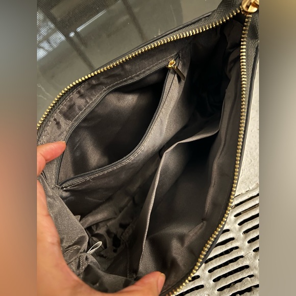 Dark Grey Classic Shoulder Bag - Picture 6 of 6